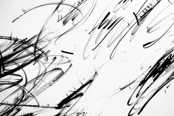 Fototapeta premium A close-up shot of various writings on paper or board, in monochrome