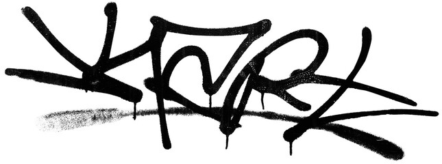 Spray Painted Graffiti icon Sprayed isolated with a white background, graffiti symbol Vector illustration.
