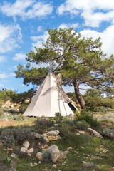 a wigwam in the mountainous area of Cyprus.. © Alla