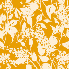 seamless pattern with autumn leaves