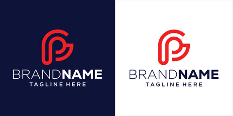 Creative PG Letter Logo Design, Design Inspiration, Illustration, Vector