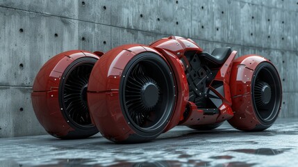 brilliant futuristic eco-friendly transportation of the future with artificial intelligence, modern transportation, future development of motorcycles and other modes of transportation