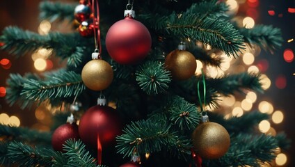 generative ai a christmas wreath with golden ornaments on a wooden background with a place for a text or a picture or a clipping.
