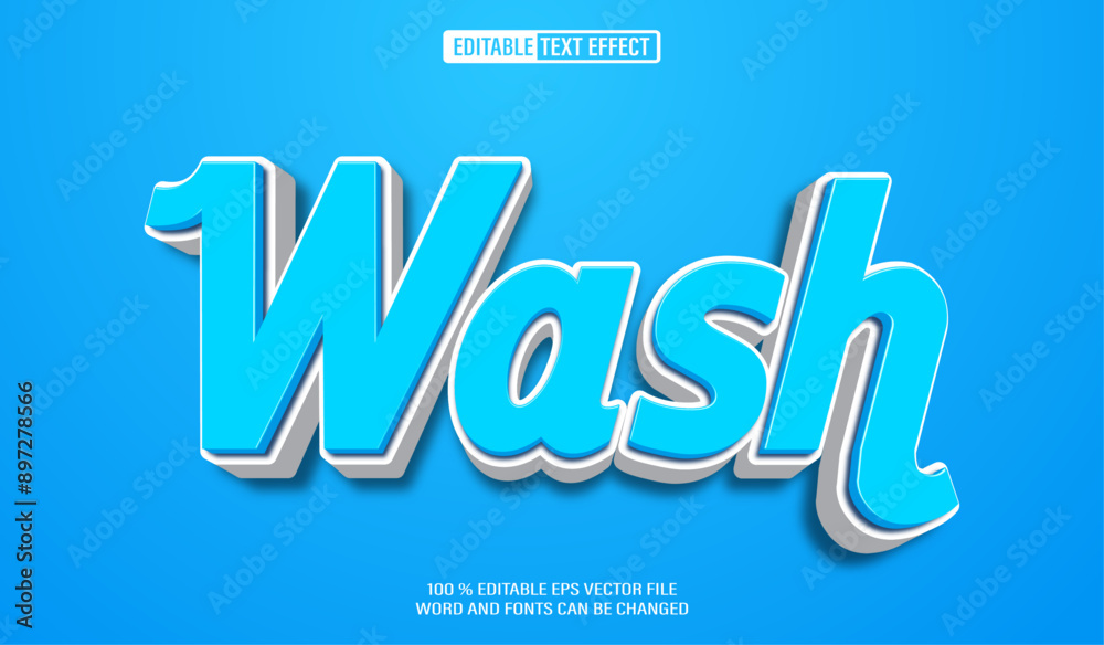 Poster editable 3d text style effect - clean text effect template