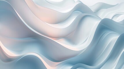 Obraz premium Elegant abstract waves in soft pastel colors, suitable for contemporary design and versatile digital backgrounds