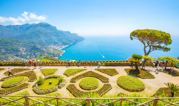 Beautiful view to Amalfi coast from Ravello town, Italy