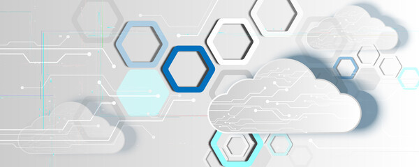 Cloud communication data storage technology background image