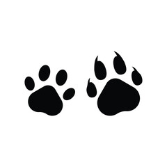cat and dog paw prints icon vector © YAYAH