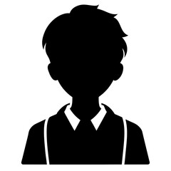 silhouette of a person with hair