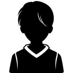 silhouette of a person with hair
