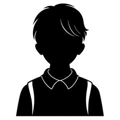 silhouette of a person with hair