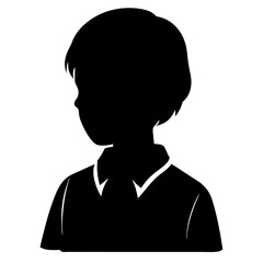 silhouette of a person with hair