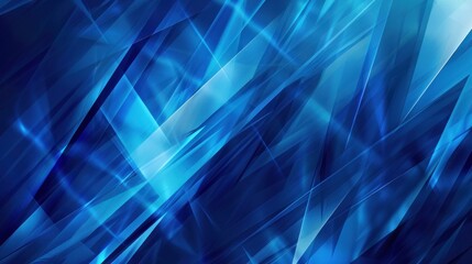 Bright Blue Abstract Lines and Shapes