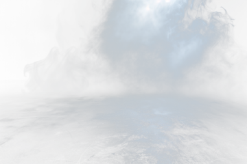 Transparent spot lighting and fog or mist on concrete floor ,Empty Dark Room，Light and Fog