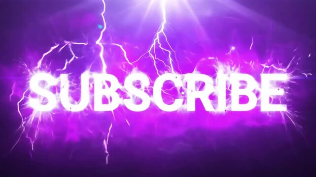 A thunder effect with subscribe text.