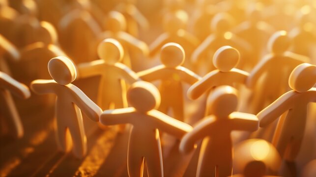 The concept of unity cooperation teamwork and charity.