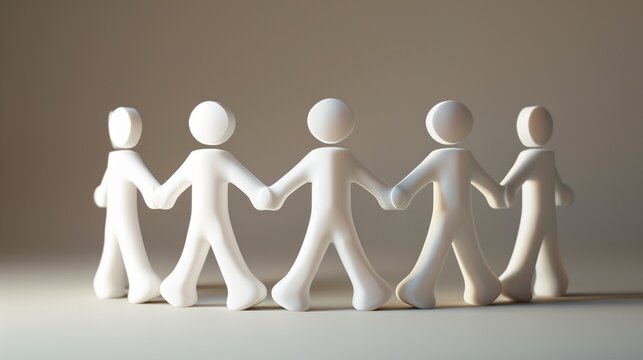 The concept of unity cooperation teamwork and charity.