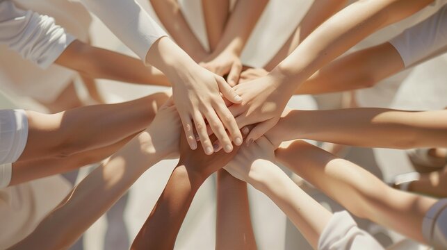 The concept of unity cooperation teamwork and charity.