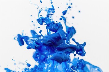 A close-up of a blue liquid substance