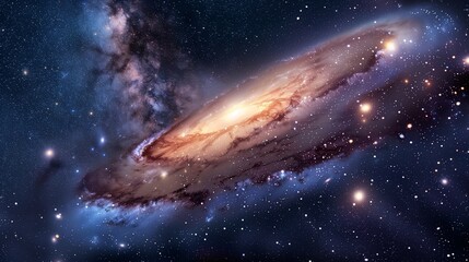 Fototapeta premium Stars and galaxy outer space sky night universe background.