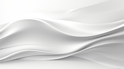 Naklejka premium Sleek minimalist white wave pattern background with layered curves for modern design concept
