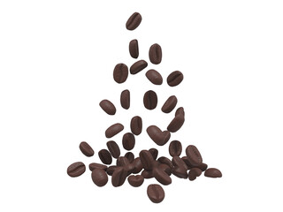 Falling coffee beans PNG