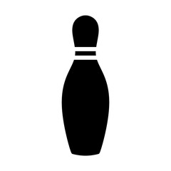 Bowling pin silhouette icon with simple and modern design 
