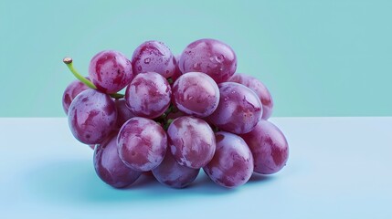 Fototapeta premium grapes on a Blue background