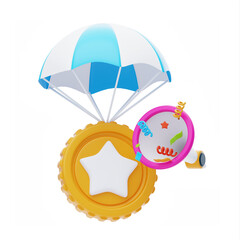 3D Successful Airdrop Campaigns. 3D Icon