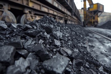 Fototapeta premium pile of black coal