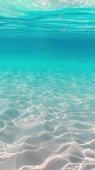 Fototapeta premium Mesmerizing turquoise underwater view with light rays