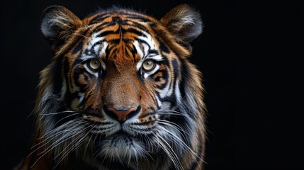 Naklejka premium A Tiger's Gaze, A Moment Frozen in Time. Generative AI