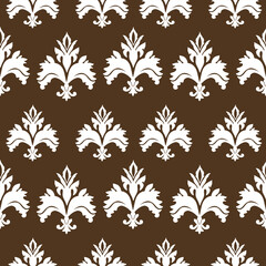 Damask Seamless Pattern floral Classical luxury- Vector Illustration background damask fold fashioned damask ornament vintage