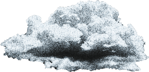 Cutouts of clouds in the sky