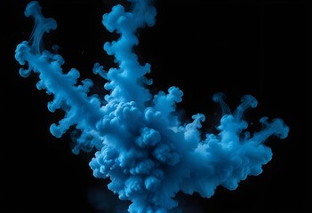 abstract blue background with smoke