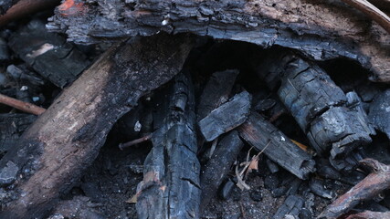 Natural Charcoal Texture - Black and White Abstract Background