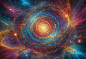  Abstract digital art with a cosmic theme. 