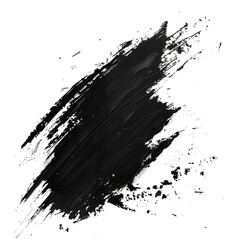 Black paint streaks across white canvas, conveying movement and depth with dynamic energy in a...