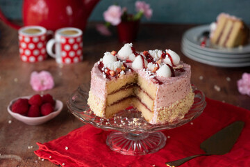 Pink Eton Mess Cake