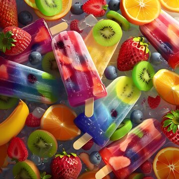 fruit ice lolies