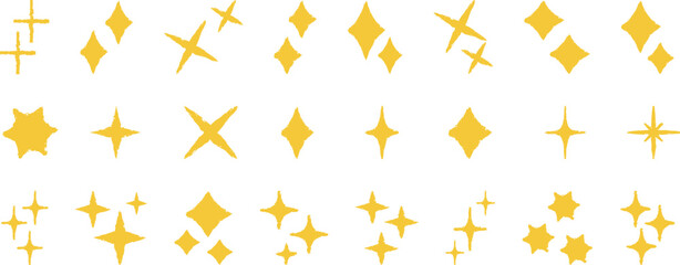 Stars set icons.Shine icons. Christmas vector symbols isolated.Sparkle star icons.	drawn shining star. doodle.