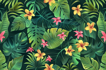 seamless pattern with flowers