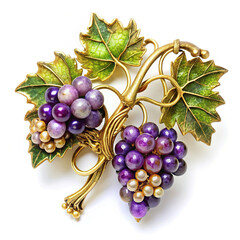 Brooch with a grape cluster - a symbol of wealth and abundance