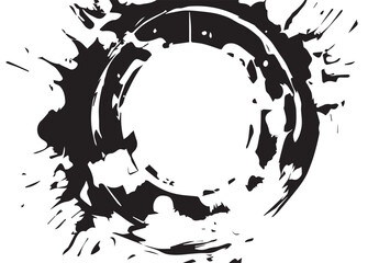 watercolor liquid splashes, spray, brush strokes, splatters and geometric shapes seamless pattern