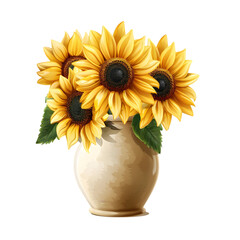 sunflowers on a transparent background