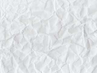 Crumpled paper texture. White color texture pattern abstract background for your design and text.