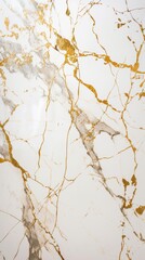 Fototapeta premium White marble background with gold veins, elegant texture. Luxurious interior design concept