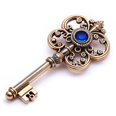 Handmade product: a brooch in the shape of a key