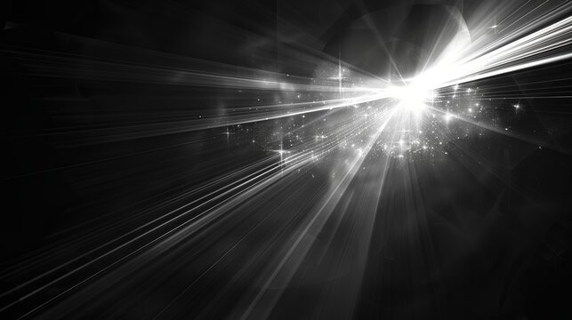 Beautiful abstract background with radiant light beams emanating from a bright source