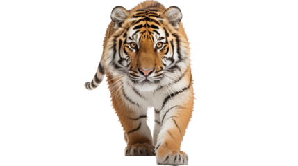 A stunning tiger isolated transparent background.